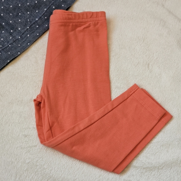 CARTER'S | Chambray Cotton Denim Polka Dot Top & Legging Set - Picture 7 of 8